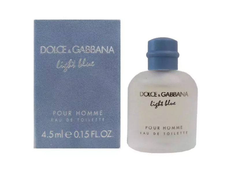 DOLCE GABBANA LIGHT BLUE POUR HOMME 0.15 oz - 4.5 ml  EDT  Travel Miniature NIB EDT