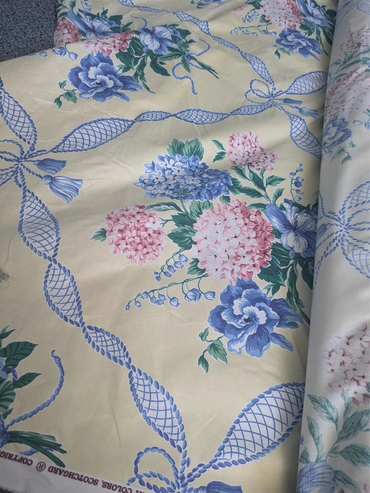 P. Kaufman Floral 100% Cotton Deadstock Fabric By The Yard Flowering Plants