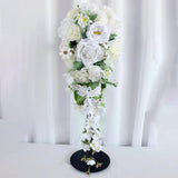 Wedding Bouquet for Bride Cascading Bridal Bouquet 27 inch Waterfall Shape Bouquet