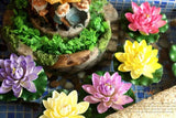 6PCS Artificial Lotus Lily PE foam Garden Tank Pond Decoration Flower Dia.17cm Lily
