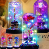Gifts for Wife Women Rose Flower In Glass for Valentine Mom Girlfriend Birthday Roses