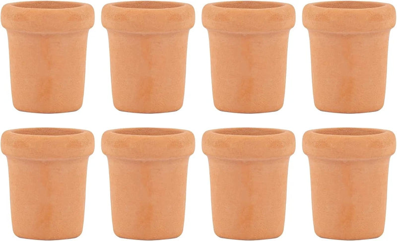 , 8 Pack Fairy Garden Mini Clay Pots Ceramic Pottery Planter Cactus Flower Succu Garden Plants