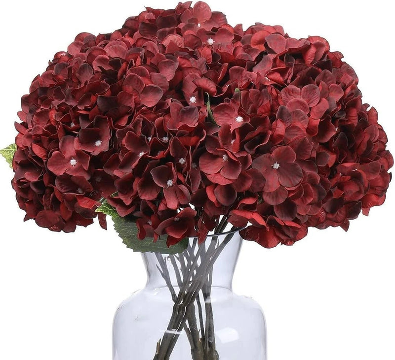 3 pcs of Bouquets Artificial Fake Flowers Plants Silk Hydrangea Arrangements Hydrangea