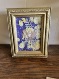 Gold Color Frame Pressed Dried Flowers Glass Dried Flower
