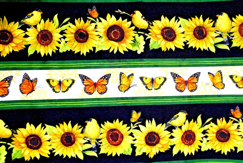 WILMINGTON #833240975"SUNFLOWER SPLENDOR" THE BORDER PRINT  BTY Sunflower