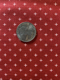 Cotton Quilt Fabric Riley Blake Heirloom Reds 1 Yd Plus Sign Flowering Plants