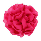 4" Silk Satin Flower Brooch Pin Large Peony Floral Lapel Pin Rose Red Peony