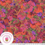 KAFFE FASSETT Free Spirit GRANDIOSE PWPJ013 Rust Red Quilt Fabric Flowering Plants