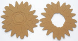{4} *SUNFLOWER* Style 3 - Bare Chipboard Die Cuts - 3 1/4" x 3 1/2" Sunflower