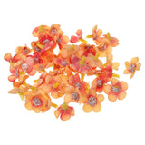 50Pcs 0.79" Artificial Silk Daisy Flower Heads Fake Flowers for DIY, Dark Orange Daisies