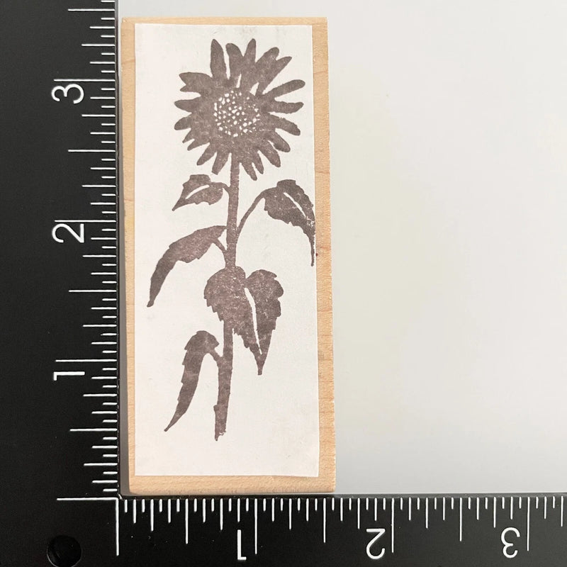 Endless Designs Sunflower Wood Mounted Rubber Stamp Sunflower