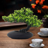 Artificial Bonsai Tree Indoor Faux Plant Desktop Display Small Fake Planter Green Plant