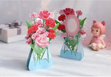 G04-3D Pop Up Flower Greeting Card  | Carnation | Birthday, Valentine's day | Carnation