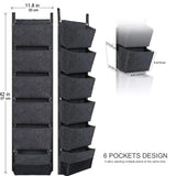 1-Hanging Planting Bags With 6 Pockets Vertical Gardening Flower Pots MLHI Garden Plants