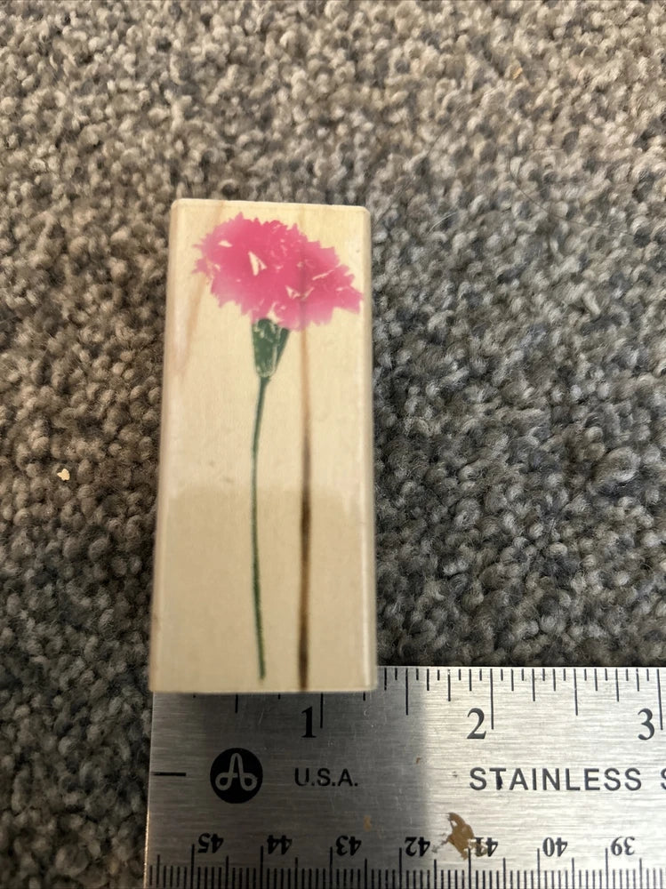 Hero Arts Real Carnation Flower Wood Rubber Stamp D2976 preowned Carnation