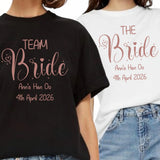 Personalised Hen Party T-Shirts Custom Team Bride Bachelorette Party Shirts Hen Roses