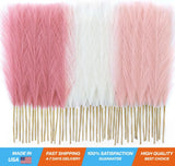 50pcs Artificial Pampas Grass Decor - 17" Fluffy Blush & Cream Faux Stems Pampas Grass