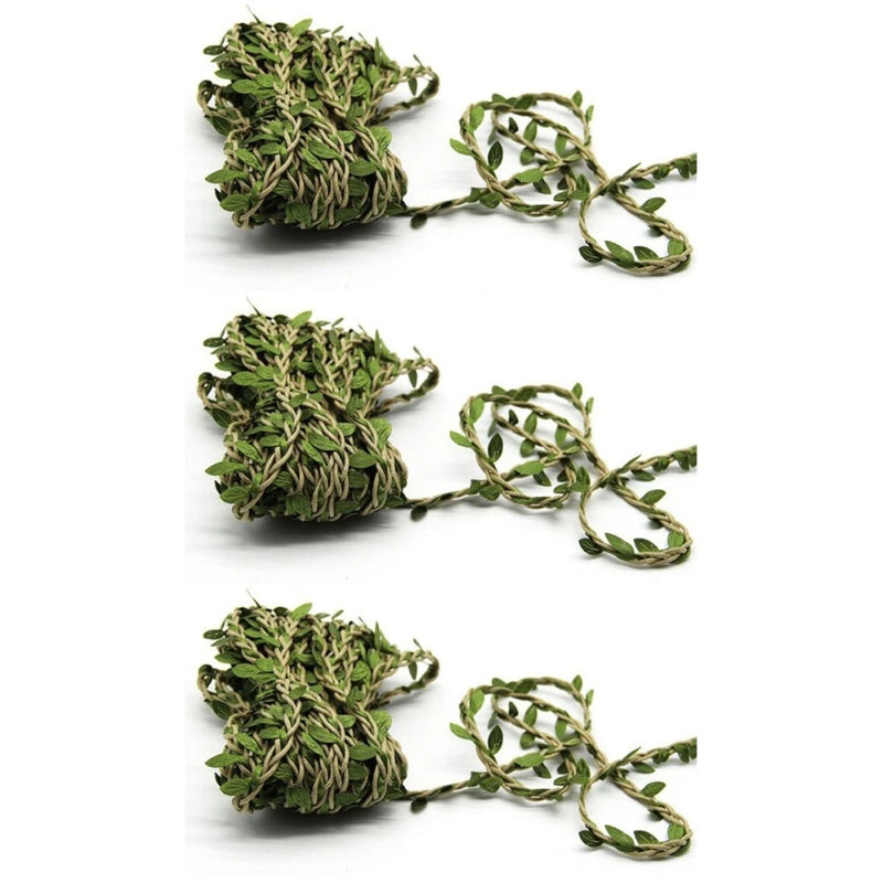 3 PCS Artificial Leaves Plants Vines Green for Crafts Decorative Bedroom Green Plant