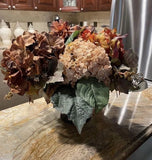 Hydrangea Arrangement Artificial Floral Centerpiece Earth Tones Hydrangea