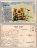 Language Flowers Sunflowers Hummingbird Verse Postcard Sunflower