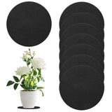 8-Pack Cork Plant Coasters, 9.8 Inch Cork Plant Mats for Garden [Black] Garden Plants
