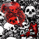 HYDROGRAPHIC FILM SKULLS AND ROSES TRANSPARENT WATER TRANSFER  HYDRO DIPPING Roses