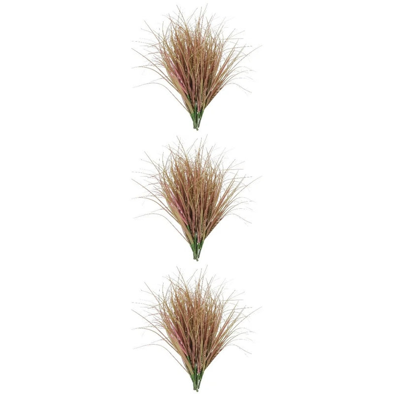 3 Pack Grass Props Artificial Decorative Outdoor Fake Green Plants Green Plant