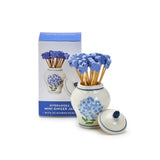 Hydrangea Ginger Jar & Cocktail Picks Set - Elegant Ceramic Decor Piece with ... Hydrangea