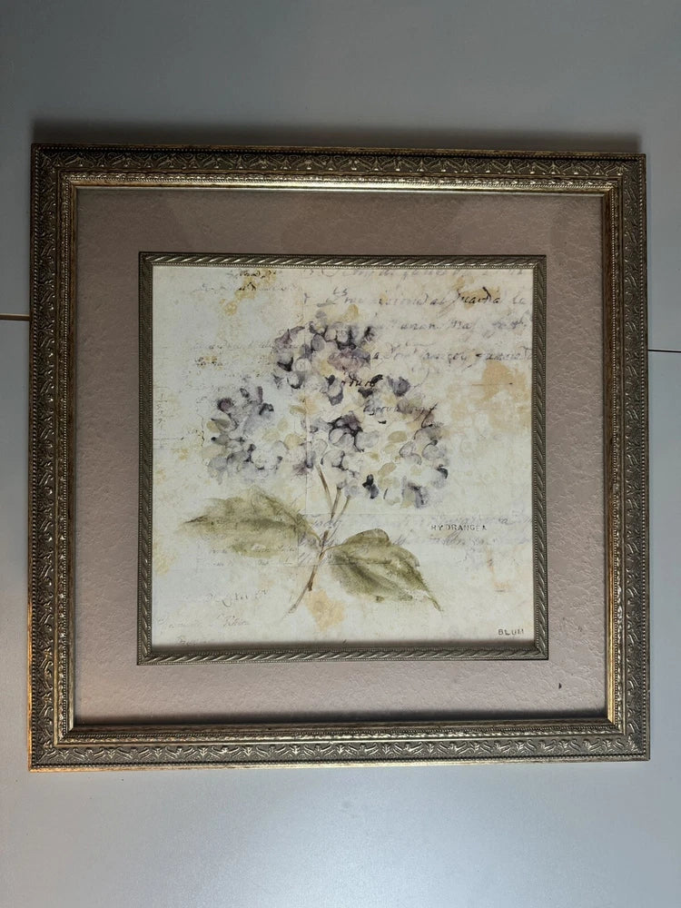 Blum Floral Hydrangea Print 18Ó X 18Ó Wall Decor Framed Artwork Hydrangea