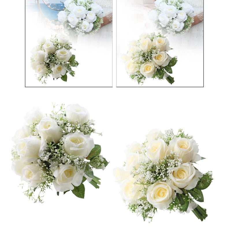 Bridal Bouquet Wedding Bouquet for Bride Artificial Rose Flowers Bride Holding Bouquet