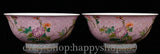 6" Chinese Kangxi Marked Pastel Porcelain Lotus Peony Flower Pattern Bowl Pair Peony