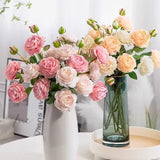 26'' Artificial Flower Rose Peony Pink Wedding Bouquet Diy Home Party Decor Peony