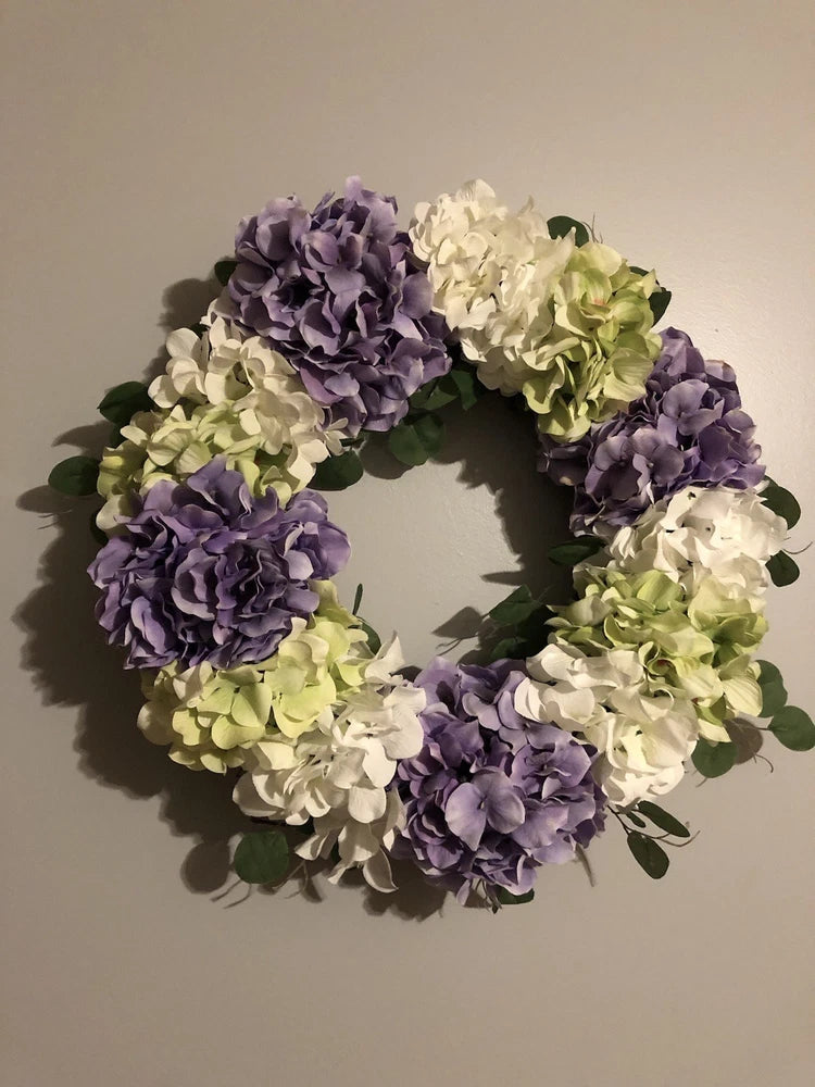 Hydrangea Wreath, Approx. 18 Ò In Diameter. Homemade Hydrangea