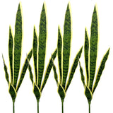 4 Pcs Artificial Plants 30" Sansevieria Snake Plant Plastic Greenery Perfect ... Green Plant