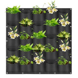25 Pockets Vertical Breathable Plant Bag Hanging Growing Bag for Wall Garden Garden Plants