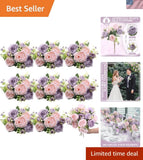 Stunning Pink & Purple Peonies - 8 Bundles for Chic Home & Wedding Arrangements Peony