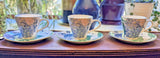 Sango Southampton Cups & Saucers Hydrangea Flower Floral Oval Larry Laslo Set 3 Hydrangea