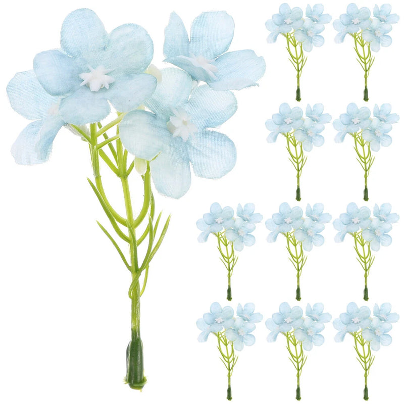 20pcs Fake Hydrangea Picks Vivid Hydrangea Picks Artificial Flowers Picks Hydrangea