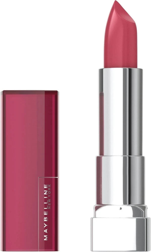 Maybelline Color Sensational lipstick in pink rose shade, shown with box
