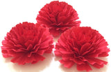 Paper Flower Handcrafted 3.5" Red Carnation Wedding Party Home Backdrop Decor Carnation