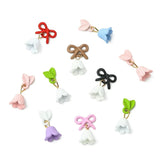 24pcs Lily of the Valley 8 Colors Flower Alloy Cabochons for Phone Case Nail Art Lily