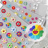 New Sunflower Nail Art Sticker Decals 5D Embossed, Summer Embossed Sunflower Sunflower