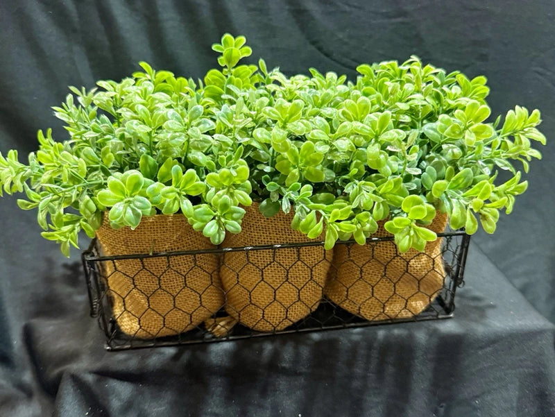 Artificial Plant 3 Pcs, Greenery Hedge Grass Foliage Panel Green Plant