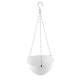 White Plastic Hanging Flower Pot  Plant Planter Basket Home Garden Garden Plants