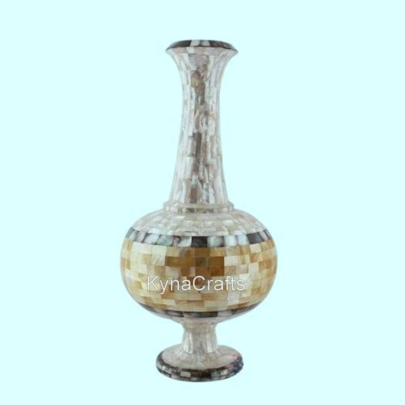 Decorative Plant Pot , Mother of Pearl Flower Vase , Garden Flower Pot , Planter Garden Plants