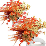 10 Bundles Artificial Fall Flowers for Outdoors Fall Decorations UV Resistant... Sunflower