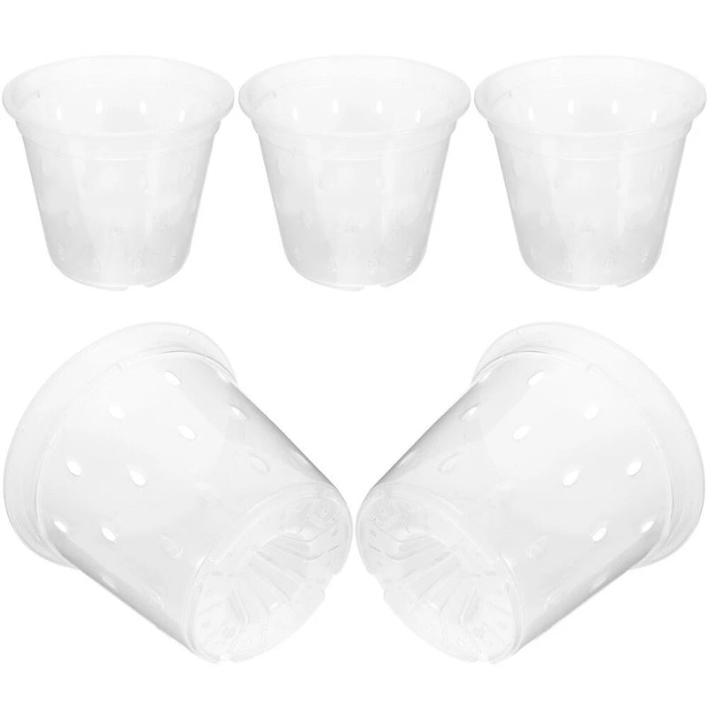 5PCS Orchid Pots Transparent Orchid Pots Garden Planting Supply Flower Planters Garden Plants