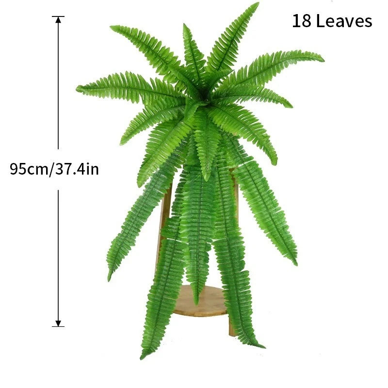 75-115cm Wall Hanging Plants Artificial Persian Leaf Vine Fake Fern Leaves Silk Green Plant