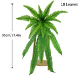 75-115cm Wall Hanging Plants Artificial Persian Leaf Vine Fake Fern Leaves Silk Green Plant