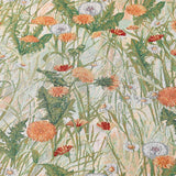 Dandelion Vintage French Jacquard Tapestry Upholstery Fabric Sewing for Chairs Flowering Plants